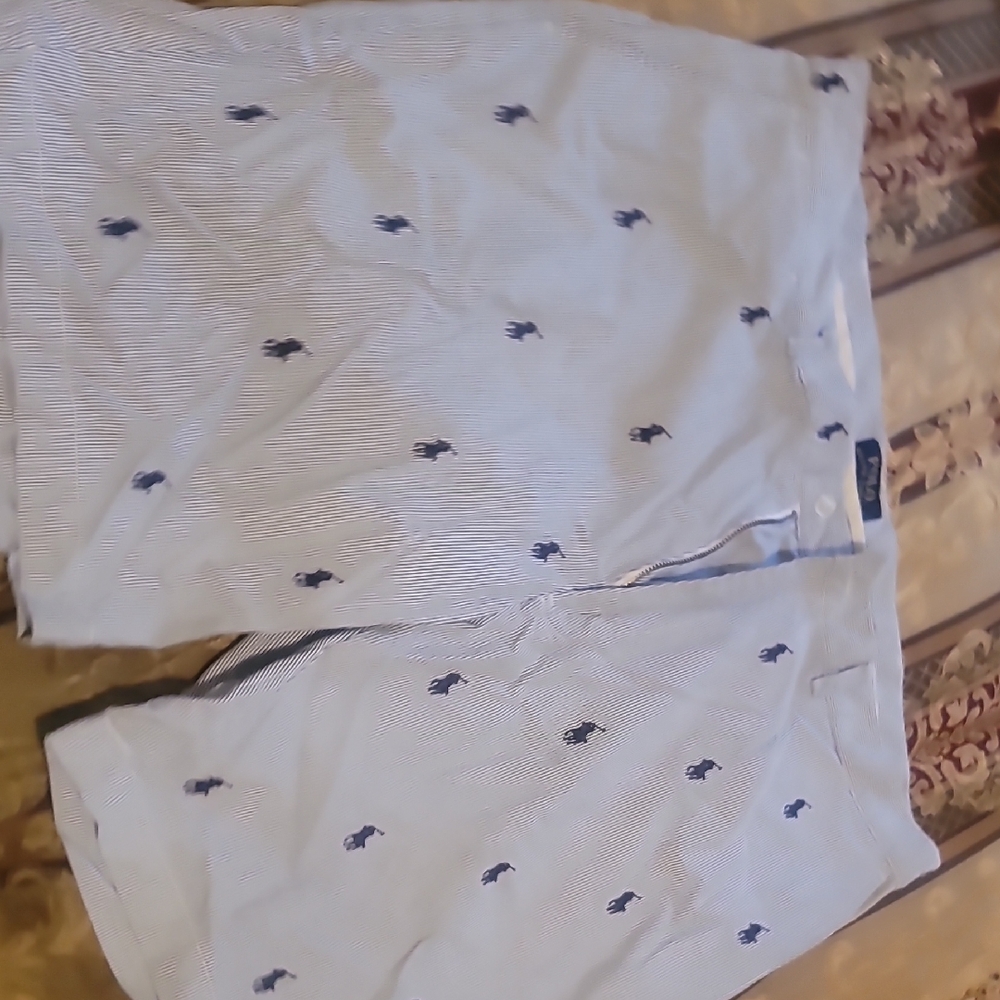 Striped Shorts with Embroidered Logo
